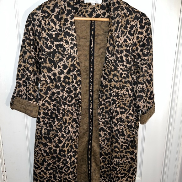 ❤️ ADYSON PARKER ROLL TAB LONGLINE ANIMAL PRINT JACKET WINTER WORK WEAR - Picture 6 of 8